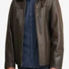 Men's Brown Leather Jacket with Thinsulate Lining-LEE-Leather-Jackets-001