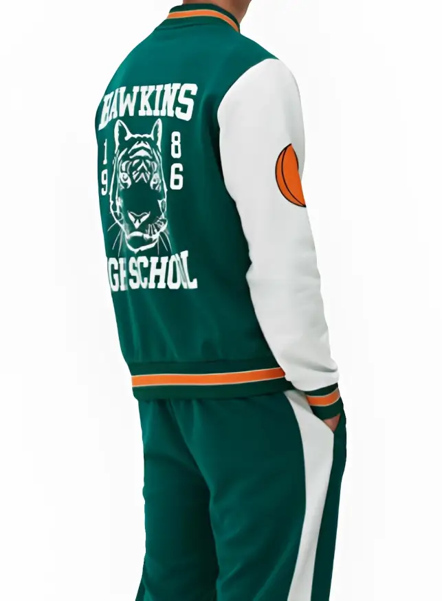 Stranger Things Hawkins Tigers Varsity Jacket-LEE-Leather-Jackets-004