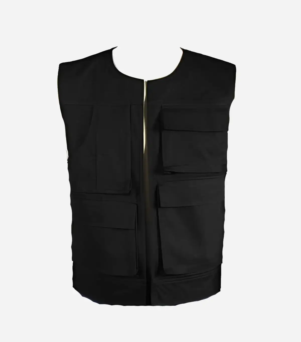 Han SOLO Black Cotton Vest-LEE-Leather-Jackets-001