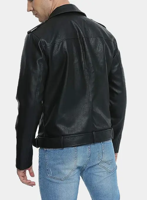 Men Motorcycle Black Leather Jacket-LEE-Leather-Jackets-002