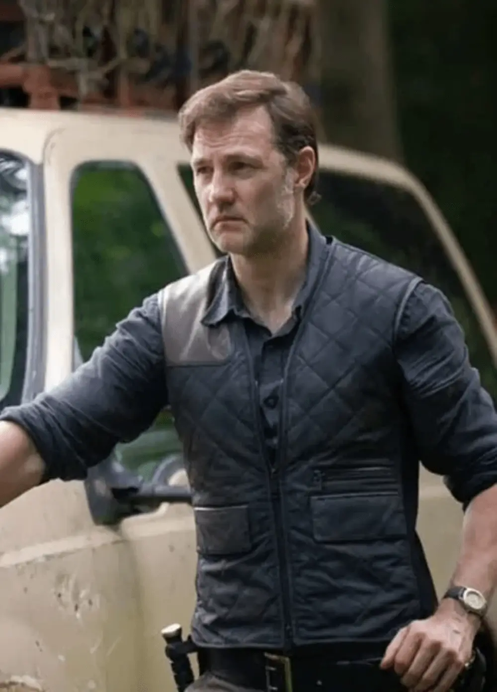 The-Walking-Dead-Governor-Black-Quilted-Vest-LEE-Leather-Jackets-004