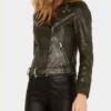 Womens-Moto-V-Collar-Leather-Jacket