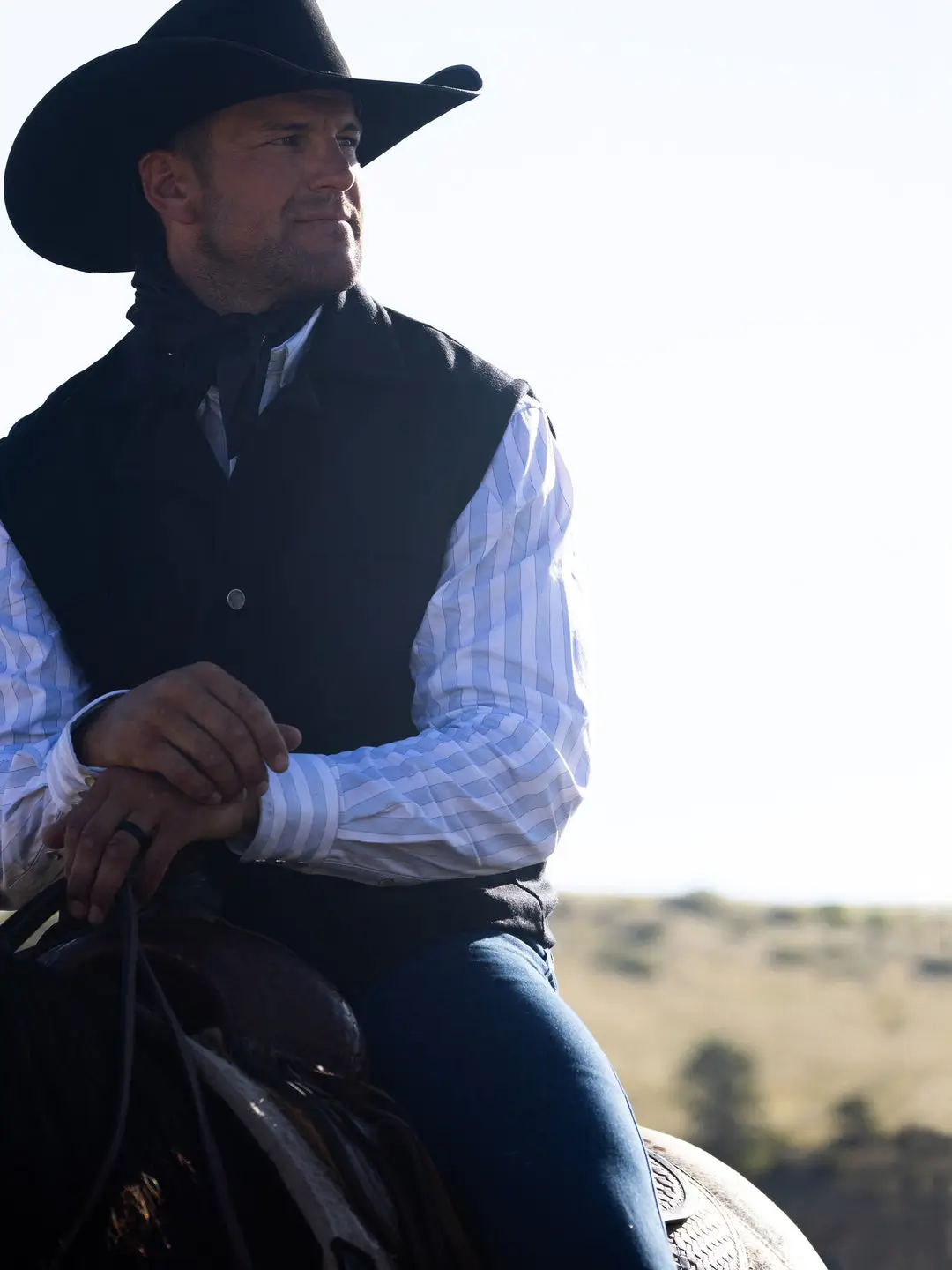 Men's Wool Cowboy Western Vest