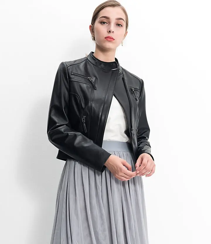 Women's Real Moto Leather Jacket