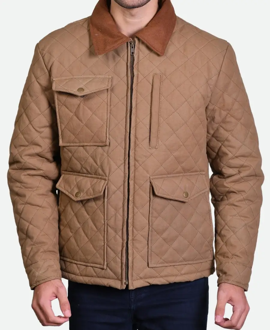 Yellowstone-John-Dutton-Brown-Quilted-Jacket