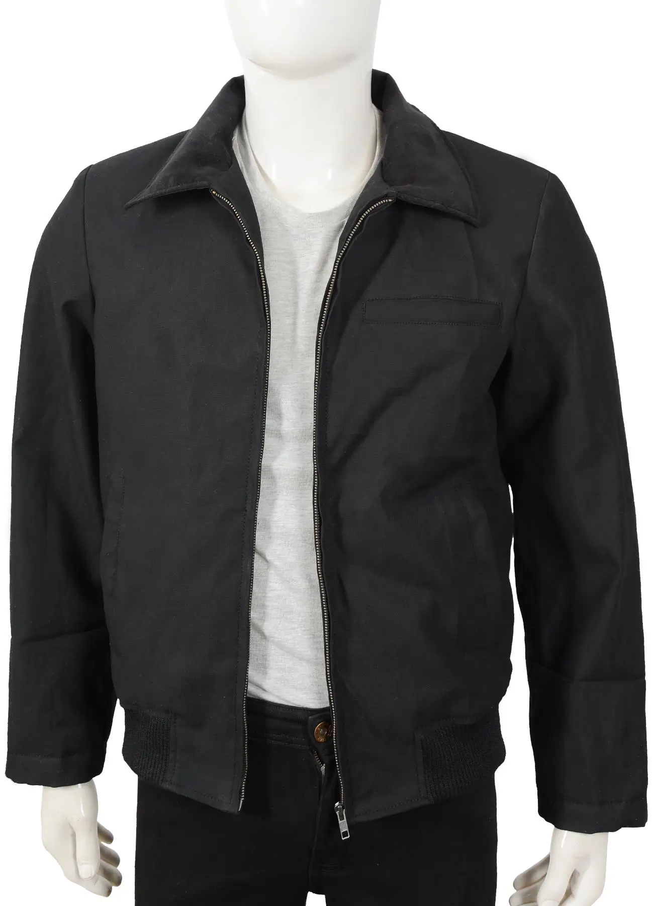 kevin-costner-black-cotton-jacket
