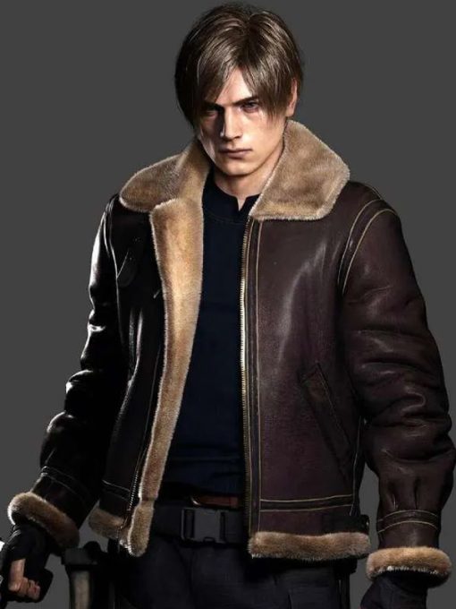 Leon Kennedy Resident Evil 4 Brown Jacket
