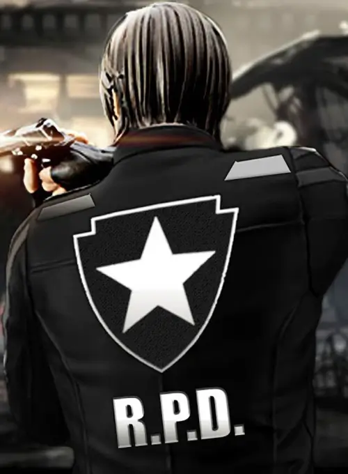 Leon-RPD-Black-Bomber-Jacket-Resident-Evil-Lee-Leather-Jackets-001