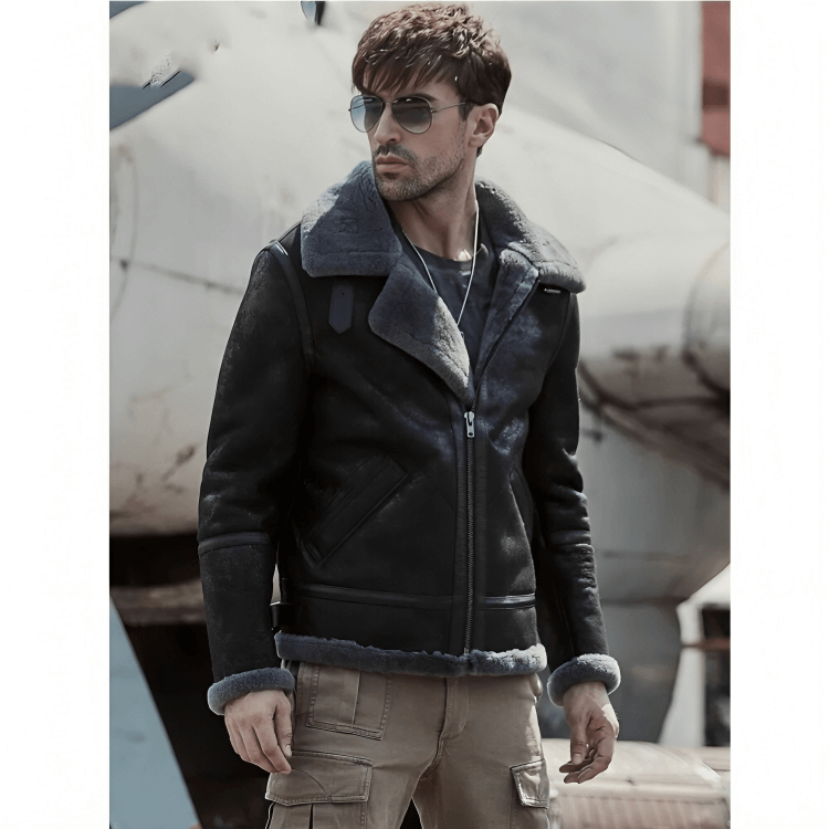 Mens-Flying-B3-Shearling-Sheepskin-Leather-Jacket