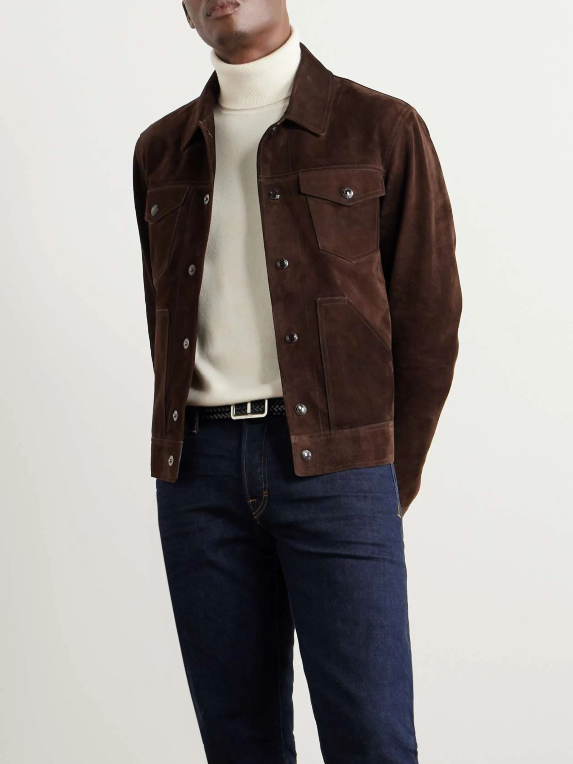 Men's Suede Trucker Jacket