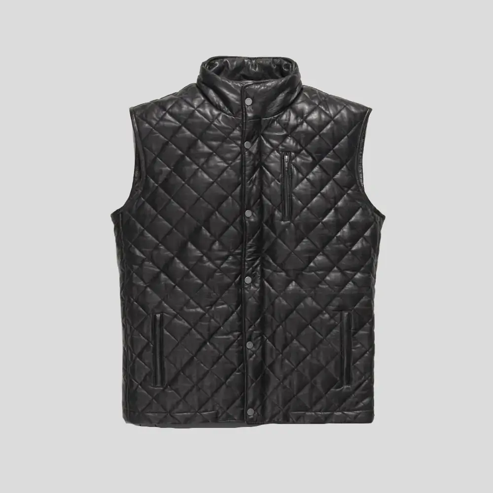 Mens-Black-Quilted-Leather-Vest-001-Lee-Leather-Jacket