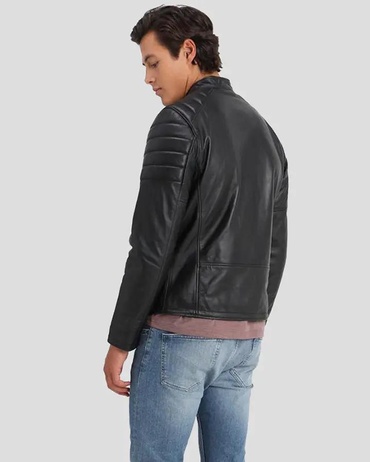 Classic Black Quilted Lambskin Leather Jacket