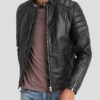Classic Black Quilted Lambskin Leather Jacket