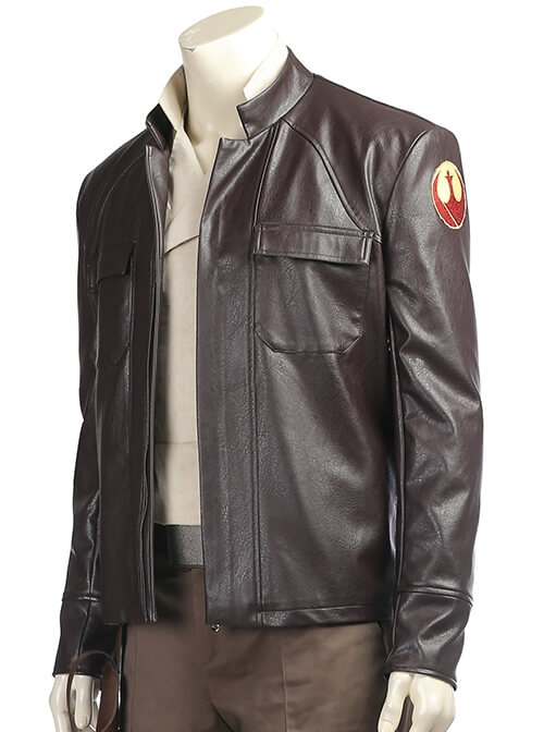 Star Wars The Last Jedi Poe Dameron Brown Jacket- Lee Leather Jackets -002