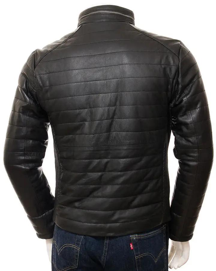 mens-plain-black-quilted-leather-jacket- Lee Leather Jackets -004