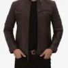 Distressed-Brown-Men's-Quilted-Leather-Jacket- Lee Leather Jackets -003