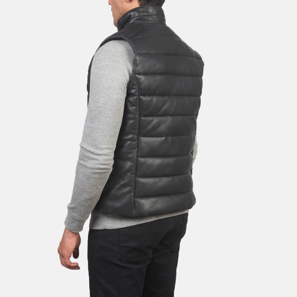 Men's--Black-Quilted-Leather-Vest- Lee Leather Jackets-002