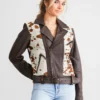 Cowhide Women's Western Leather Jacket - Lee Leather Jackets-002