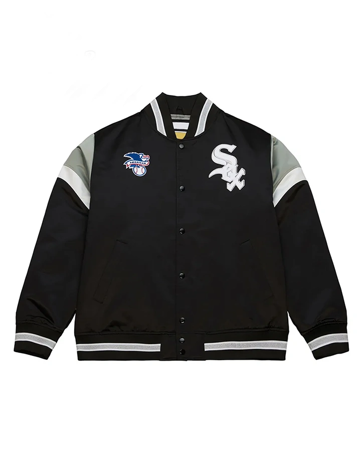 Chicago-White-Sox-Heavyweight-Black-and-White-Varsity-Jacket-Front