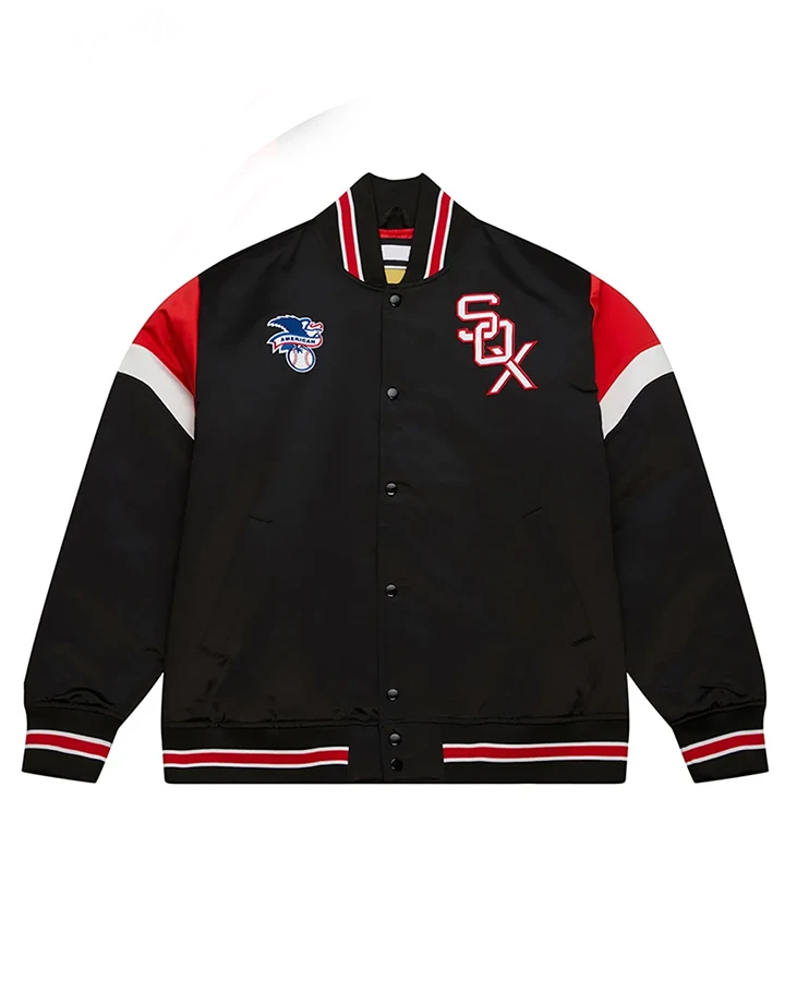 Chicago-White-Sox-Heavyweight-Black-Varsity-Jacket-Front