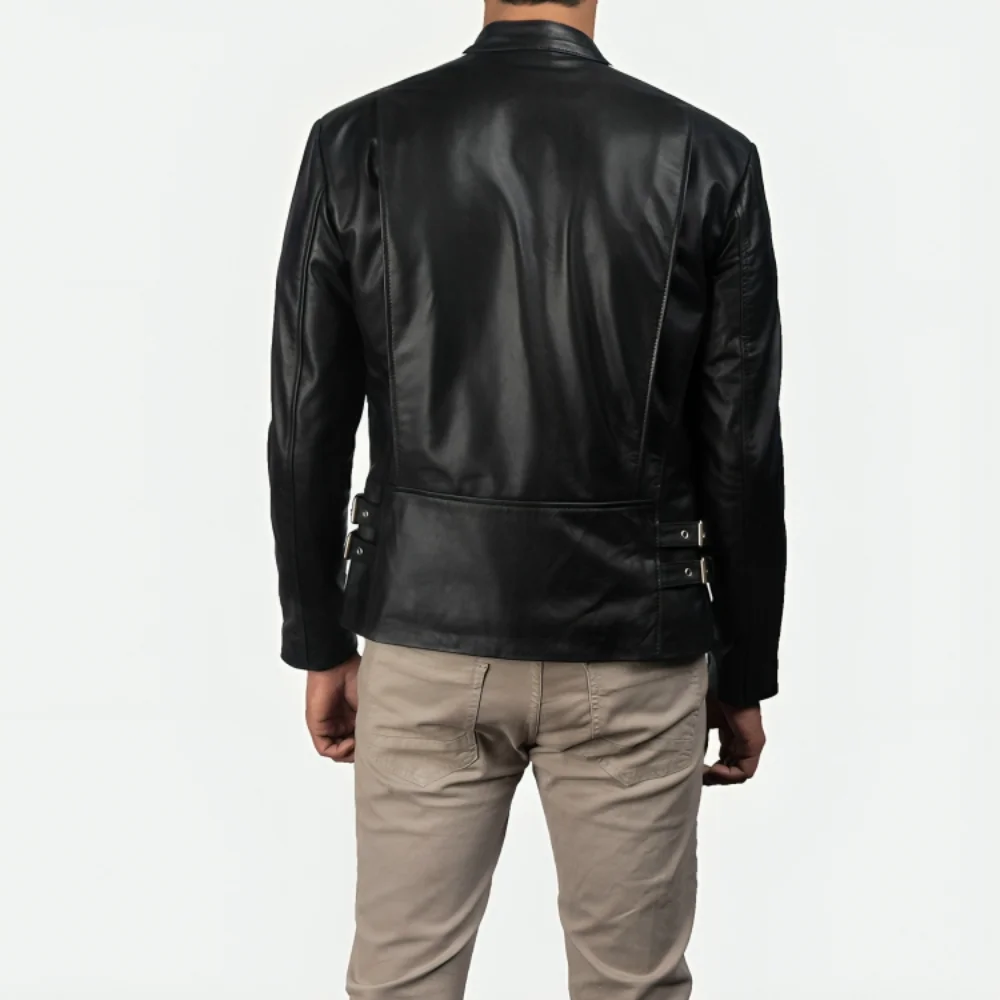 Men's-White-Striped-Cafe-Racer-Leather-Jacket-Back-Lee-Leather-Jackets