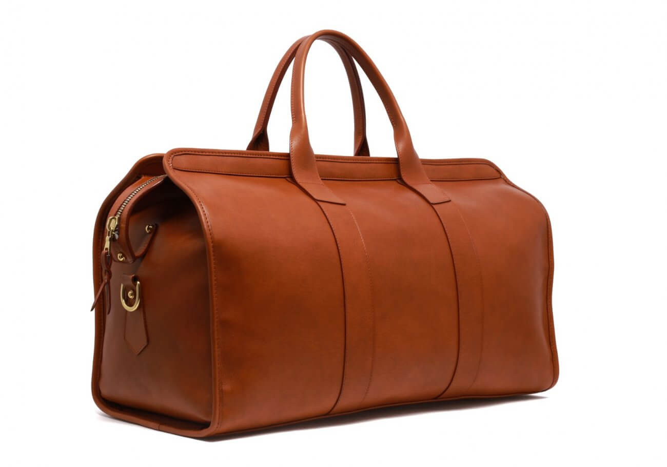 mens-leather-duffle-bag-cognac-leather-side-view