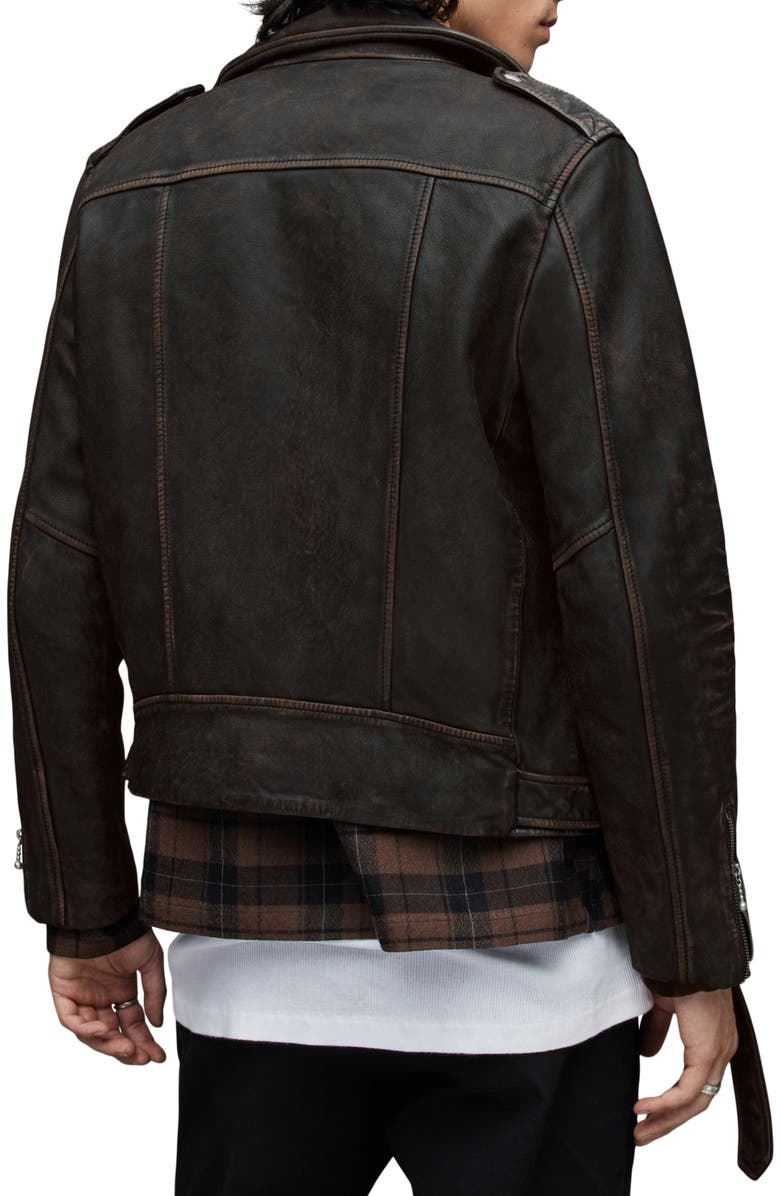 Black-With-Texture-Mens-Biker-Leather-Jacket-Back-Lee-Leather-Jackets