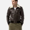 Mens-Brown-Bomber-Leather-Jacket-with-Fur-Collar-Front-Lee-Leather-Jackets