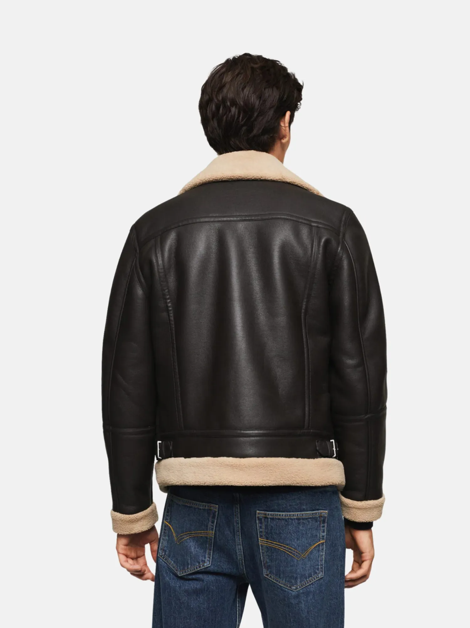 Mens-Classic-Shearling-Bomber-Leather-Jacket-Back-Lee-Leather-Jackets
