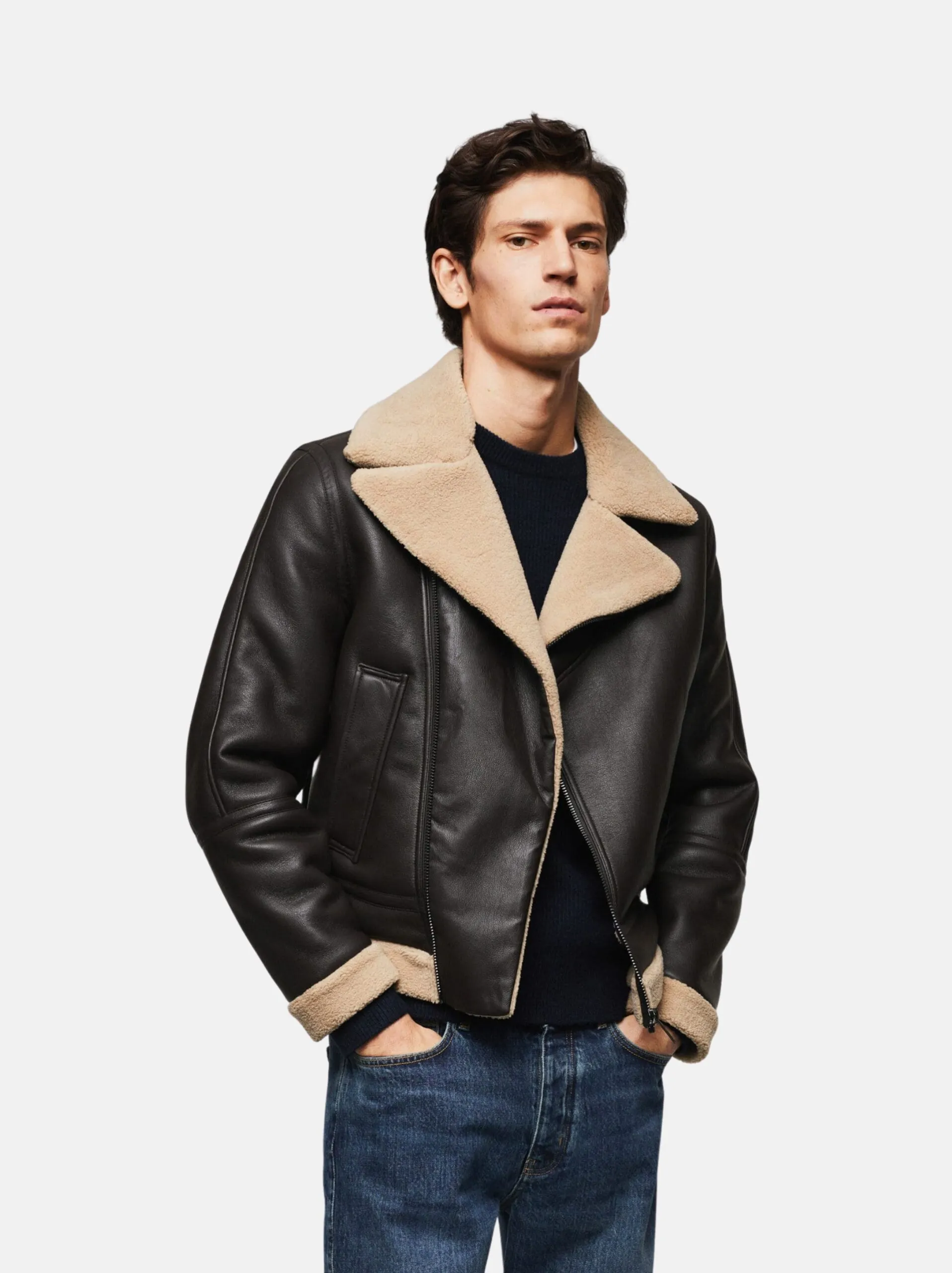 Mens-Classic-Shearling-Bomber-Leather-Jacket-Front-Lee-Leather-Jackets
