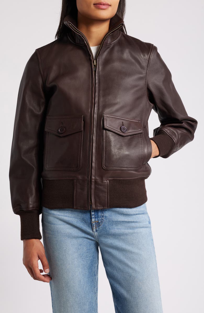 Womens-Bomber-Flight-Leather-Jacket-Front-Lee-Leather-Jackets