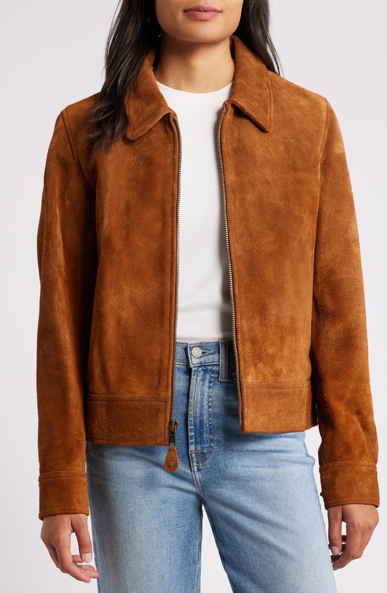 Womens-Cowhide-Suede-Trucker-Jacket-Front-Lee-Leather-Jackets
