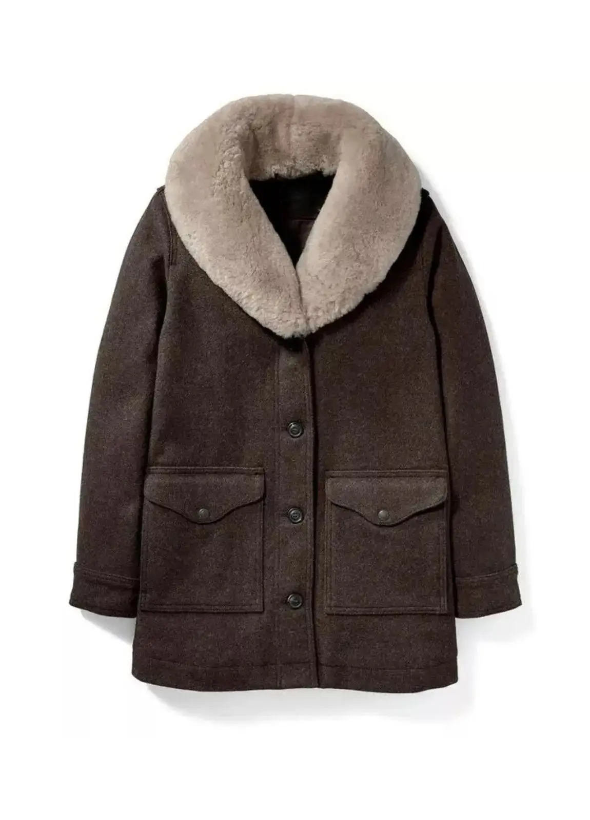 Yellowstone-Beth-Dutton-Shearling-Wool-Coat-Lee-Leather-Jackets-Front