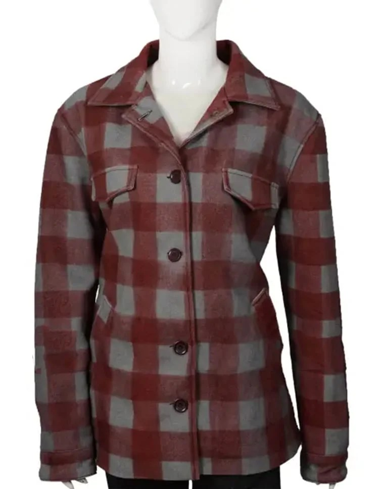 beth-dutton-red-check-blazer-coat-Lee-Leather-Jackets-front