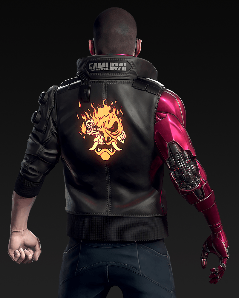 Cyberpunk-2077-Night-City-Dreamer-Black-Bomber-Jacket-Back-Lee-Leather-Jackets