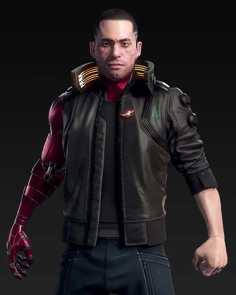 Cyberpunk-2077-Night-City-Dreamer-Black-Bomber-Jacket-Front-Lee-Leather-Jackets