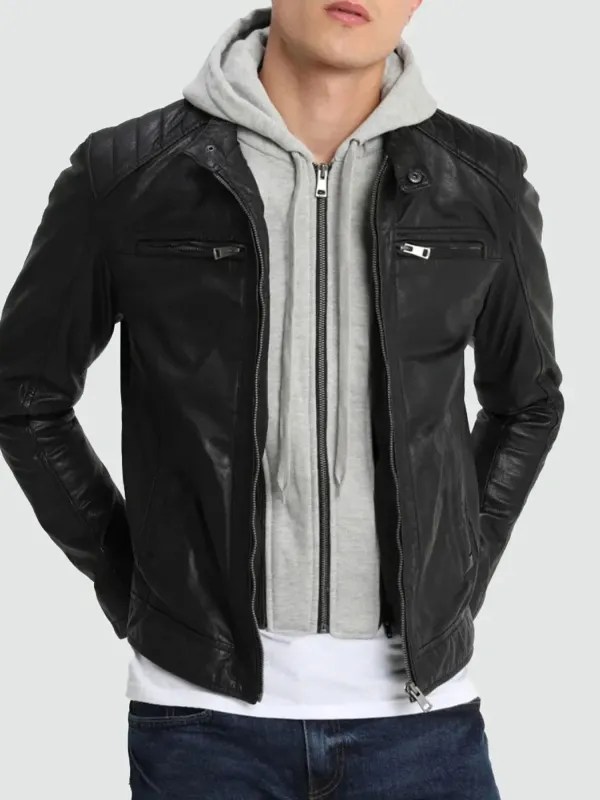 Mens-Hooded-Leather-jacket-Front-leeleatherjackets