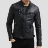 Charles-Black-Leather-Cafe-Racer-Jacket-Front-Leeleatherjackets
