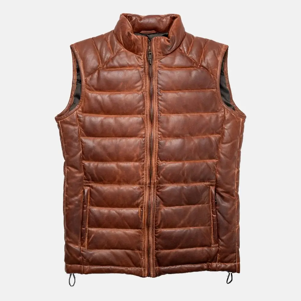 Mens-Leather-Motorcycle-Vest-Light-Brown-Front-Lee-Leather-Jackets